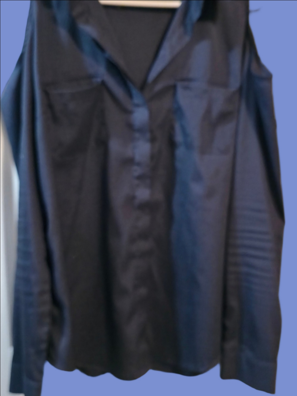 4/$25 Deal! Timing Navy Blue Textured Top